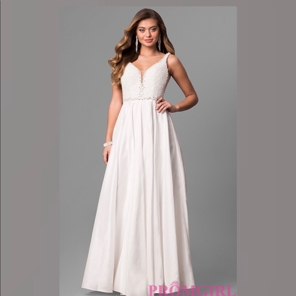 Sherri Hill Prom Dress long 4-6 Petite Ivory 51182
